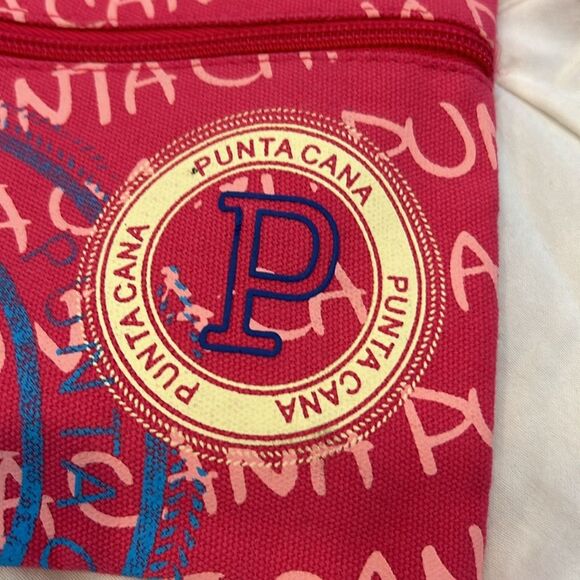 Robin Rute Women's Puntacana Red Dual Zipper Pocket Crossbody Sling Bag - Picture 2 of 8